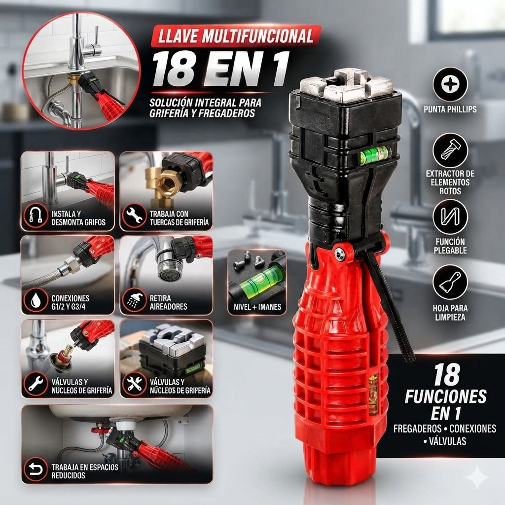 Llave Multifuncional 18 en 1